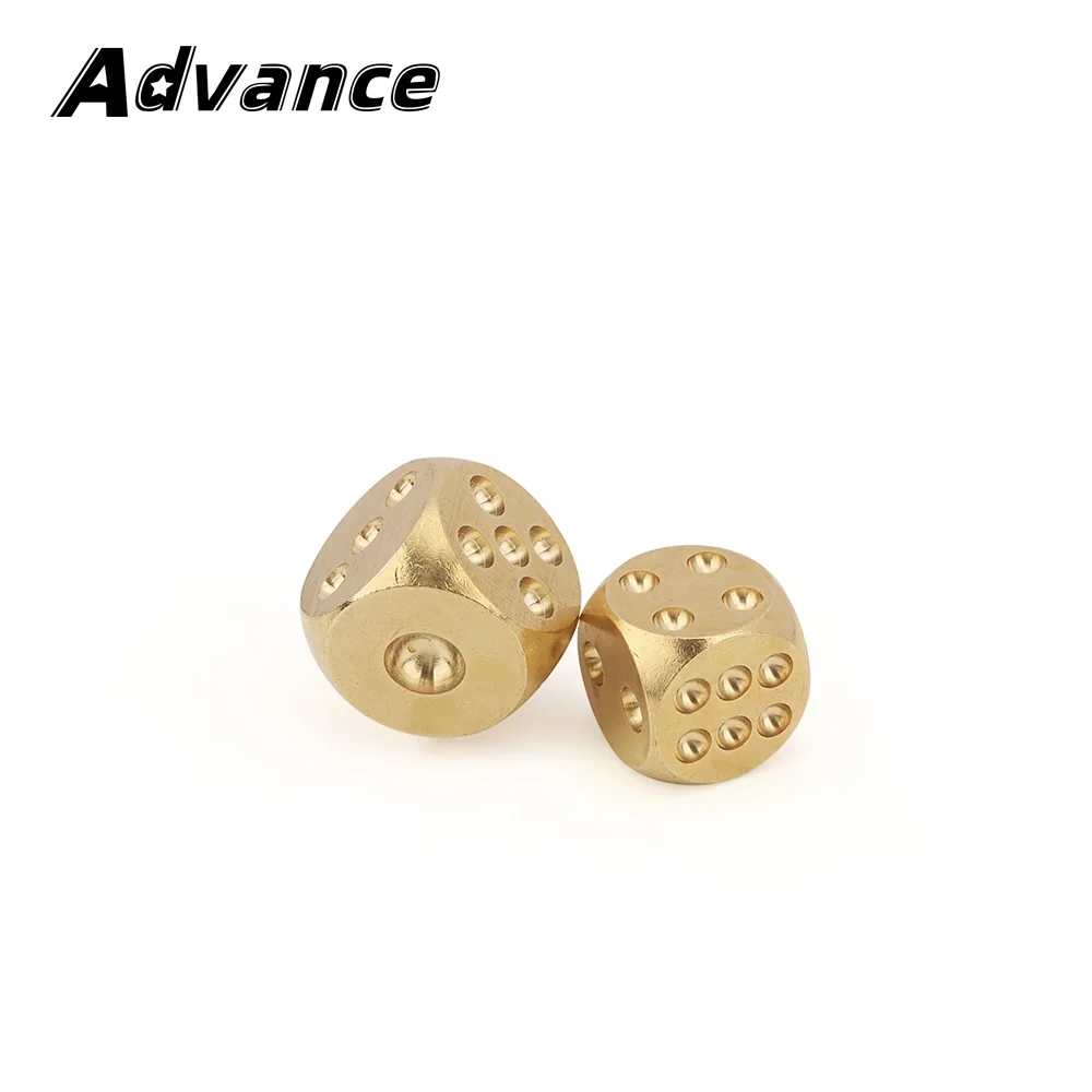 Copper Dice Brass Dice Sieve Mahjong Bar Tool Outdoor Toy 2pcs beach toy