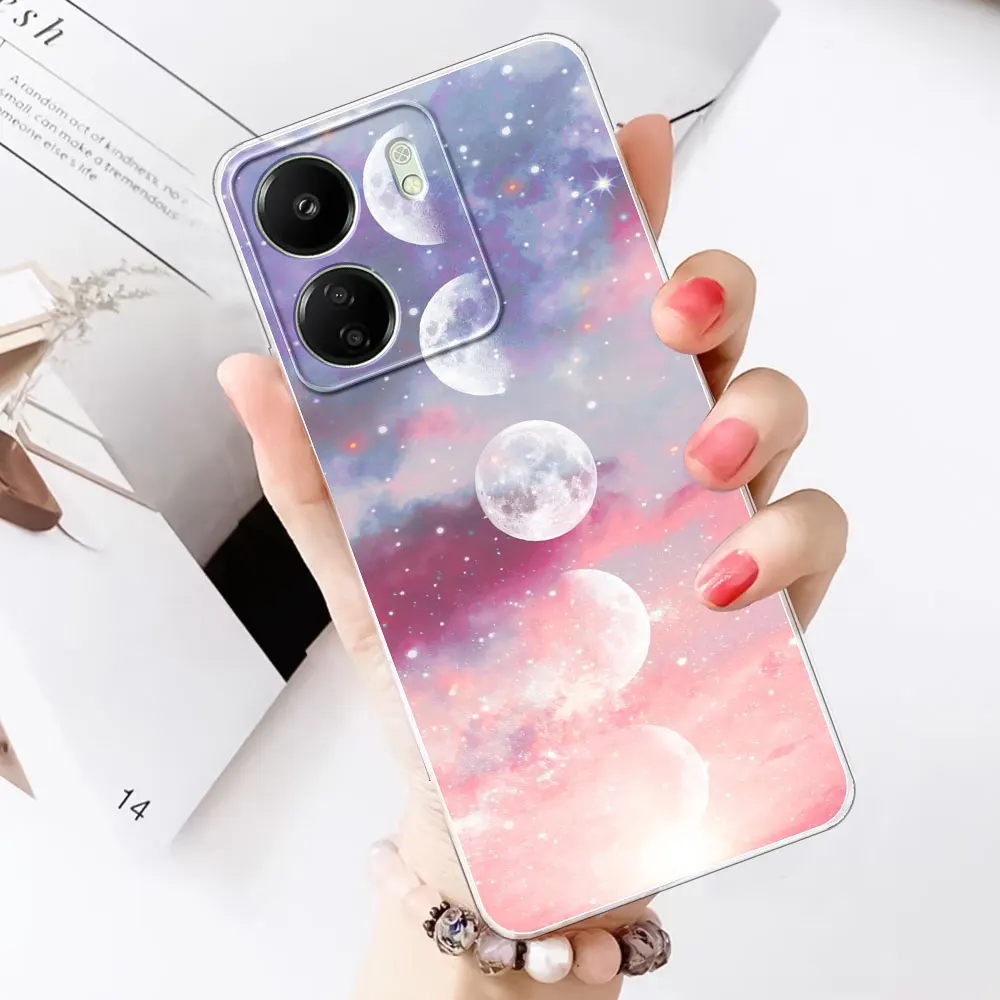 For Xiaomi Redmi 13C Case Print Soft Silicone Clear Phone Case Back Cover  For Redmi 13C Marble Clear Coque For Redmi 13C Fundas