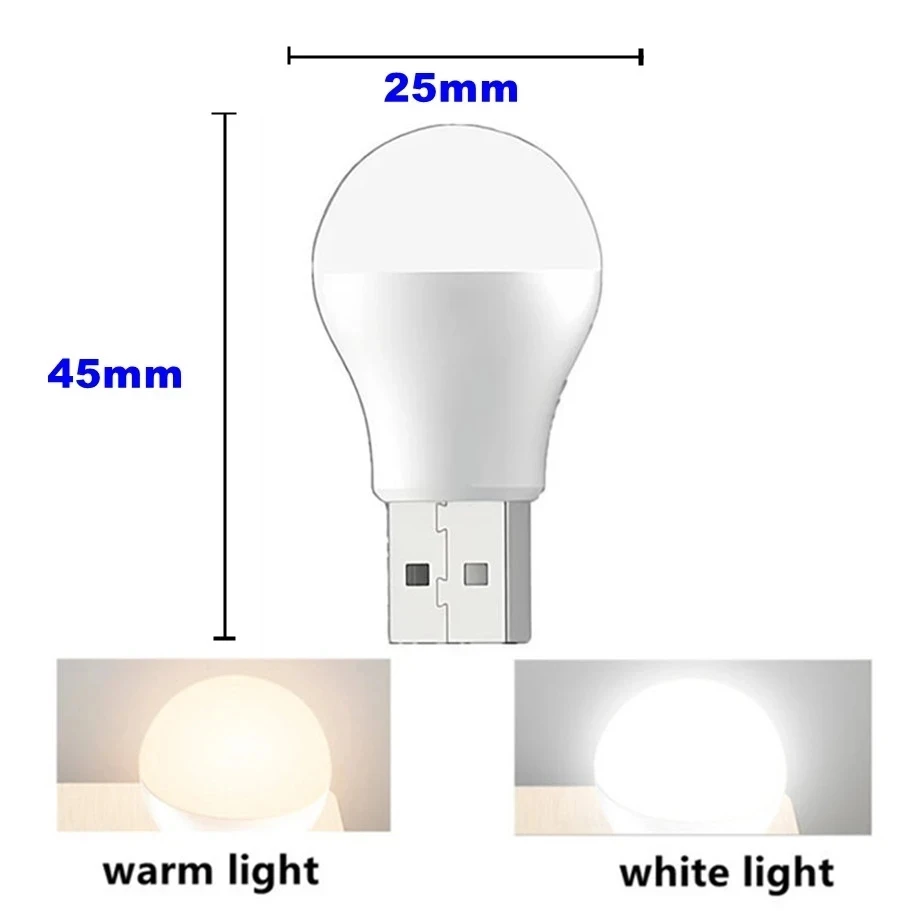 Mini USB LED Lamp 5V 1.2W Book Light Reading Lamp For Power Bank PC Laptop Notebook 8 Pcs night light led light mini night light book light mini led light
