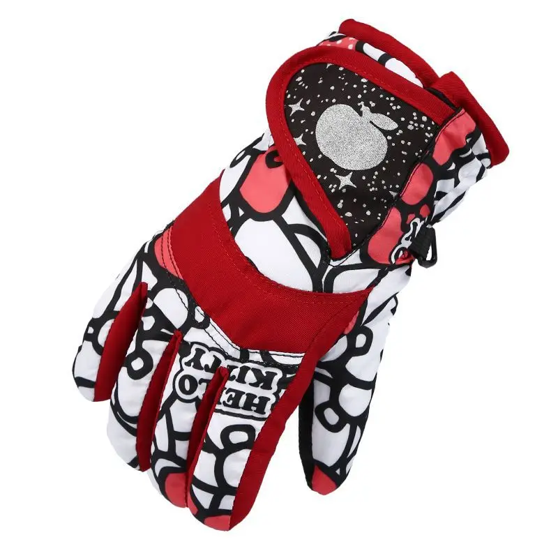 Child Girls Boys Waterproof Warm Gloves Winter Professional Ski Gloves Snow Kids Windproof Skiing Snowboard Gloves 3-7 Years 6