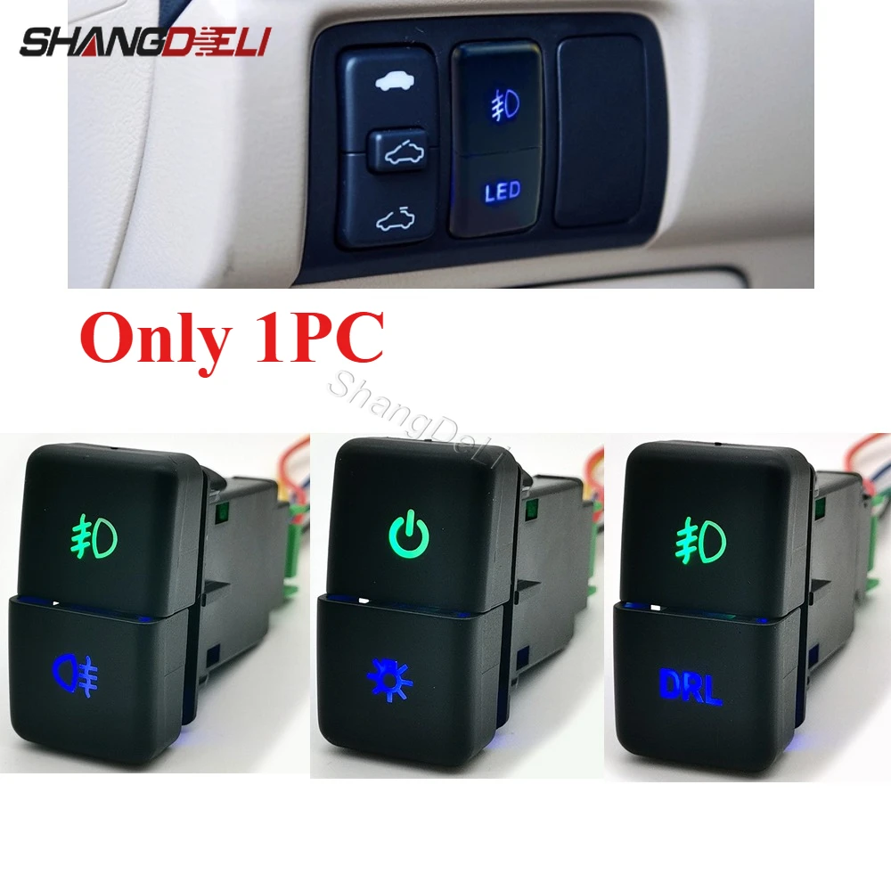 1PC Auto LED Licht BSM DRL Parkplatz Radar Power Nebel Lichter Schalter Dual Schlüssel Taste für Honda CRV Odyssey Civic fit 2008 - 2013