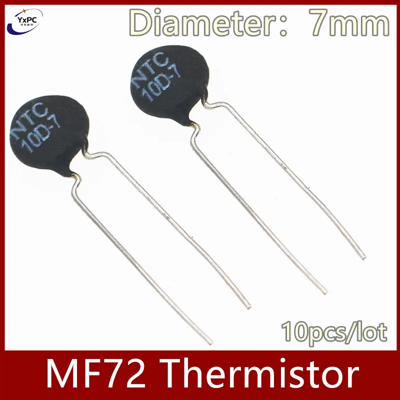 10pcs MF72 Thermistor Resistor 3D-7 3R 5D-7 5R 8D-7 8R 10D-7 10R 12D-7 12R 16D-7 16R 22D-7 22R 33D-7 33R 50D-7 50R NTC resistors 10pcs mf72 power ntc thermistor series 5d15 10d15 10d20 3d20 5d20 30d15 8d15 5d9 7d9 5d11 full range mf11 103 104