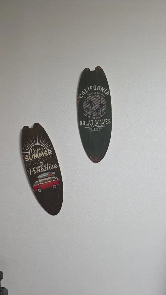 Beach Themed Vintage Wooden Surfboard Sign photo review