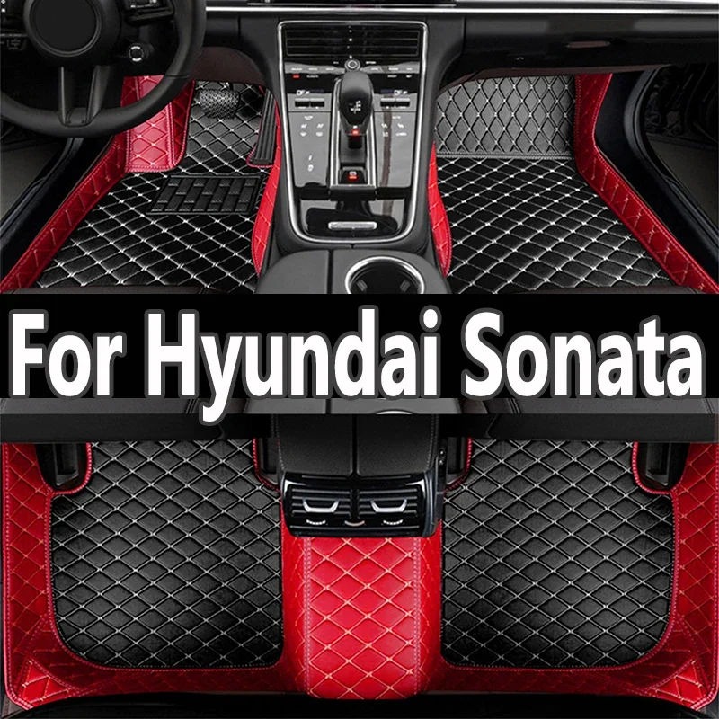 

Car Floor Mats For Hyundai Sonata DN8 MK8 2020 2021 2022 Auto Interior Parts Luxury Mat Leather Rug Set pet Accessories
