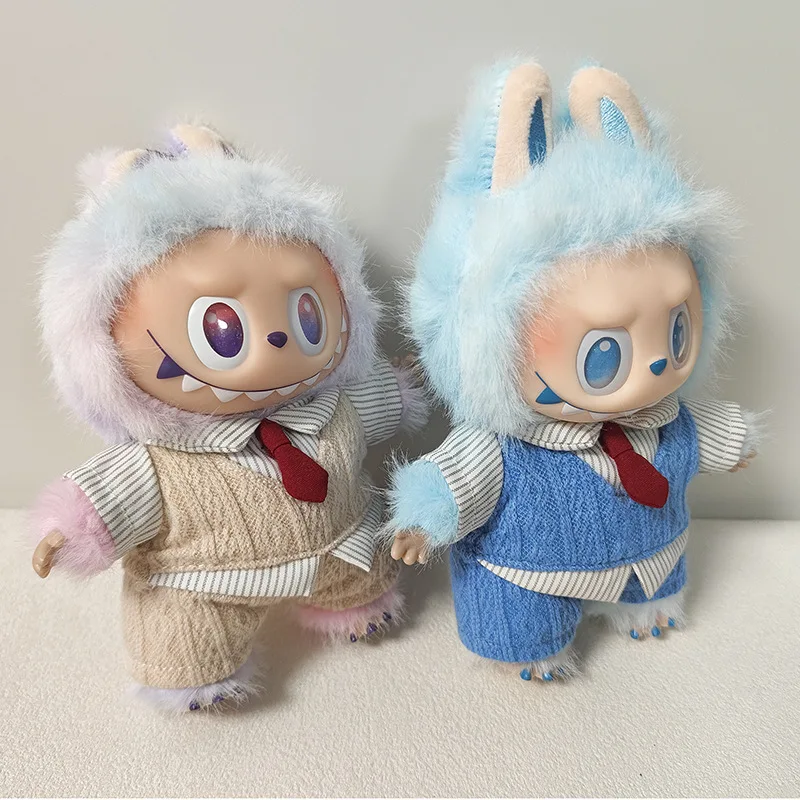Labubu set, first and third generation college style sets