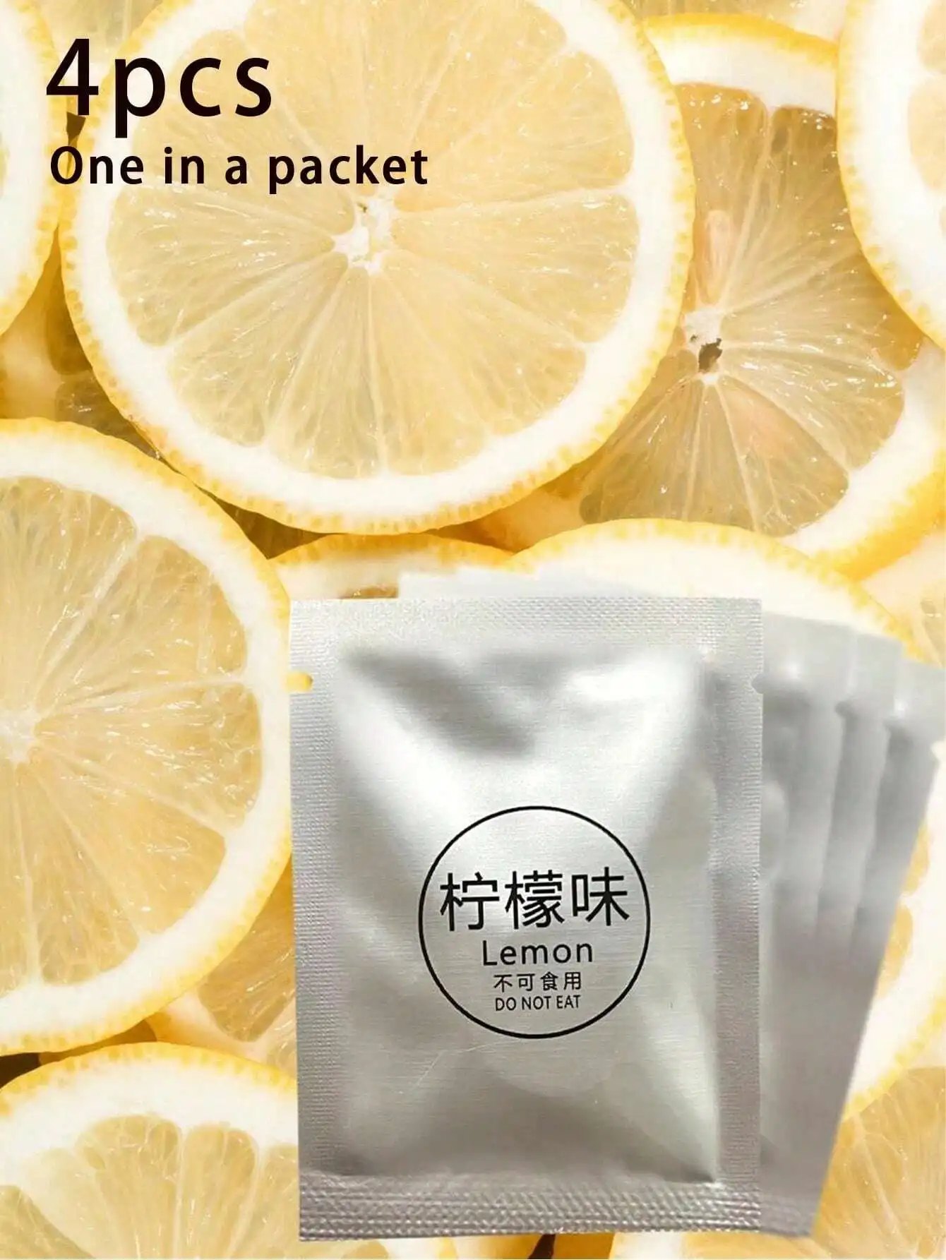 4pcs Replacement Lemon Scented Fragrance Chips For Car Air Vent