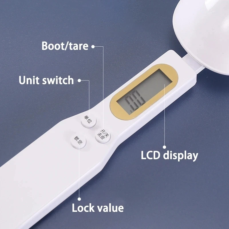 최신 샤오미 전자 주방 저울, LCD 디지털 측정, 식품 밀가루 디지털 스푼 저울, 미니 주방 도구, 500g, 0.1g
