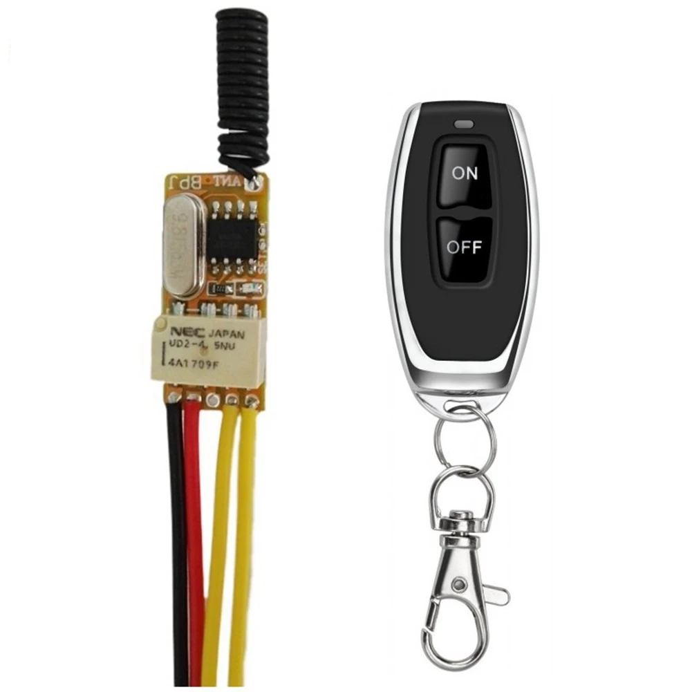 

Tiny RF Remote Switch 433MHZ 4.2V 4.5V 5V 6V 7.4V 9V 12V Small Relay