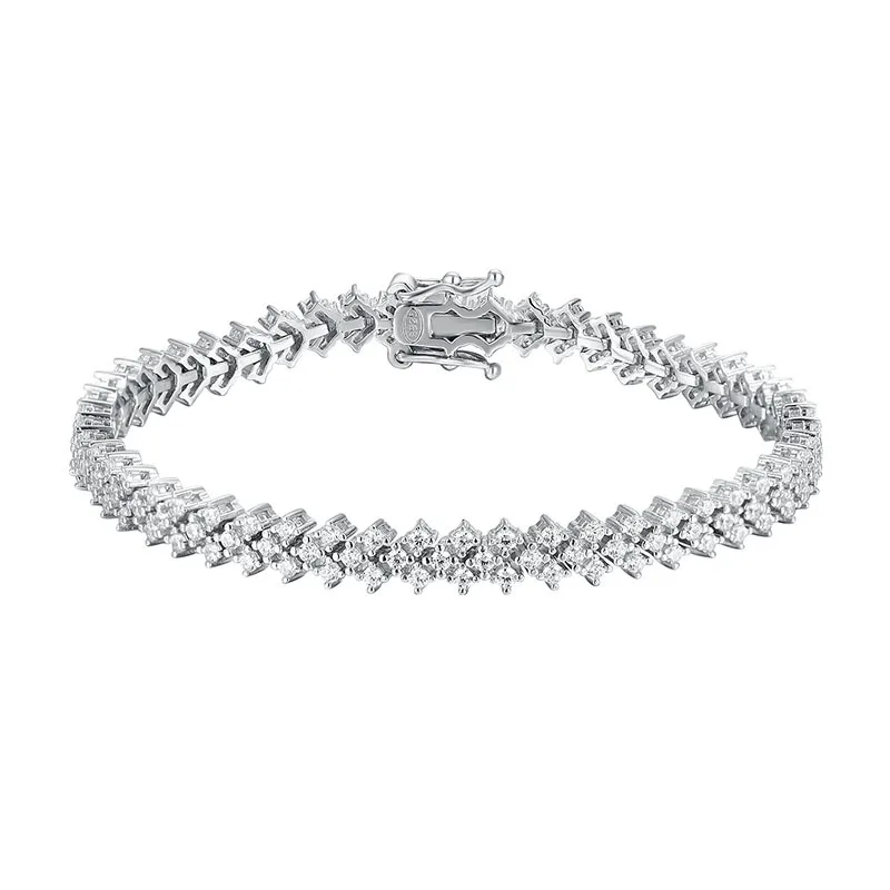 

1.5mm Real Moissanite Tennis Bracelet for Women 925 Sterling Sliver 18k White Gold Plated Moissanite Diamond Bracelets Jewelry