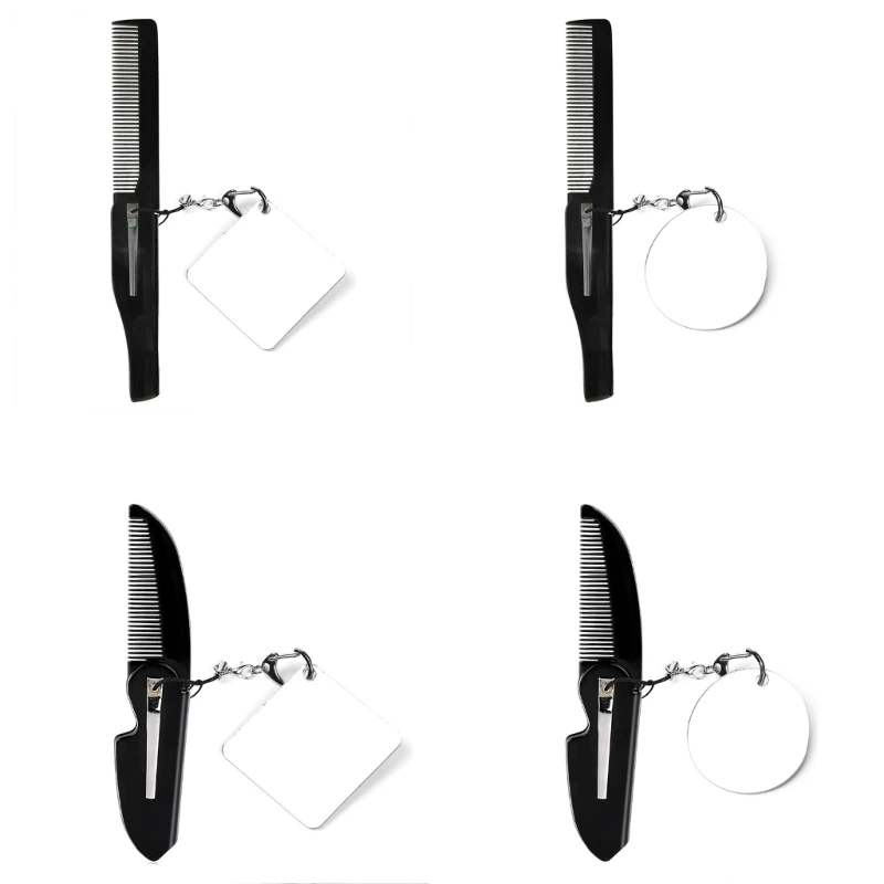 

Folding Beard Comb with Mirror Mustache Comb Smooth Hair Comb Mens Gift Small Pocket Comb for Men