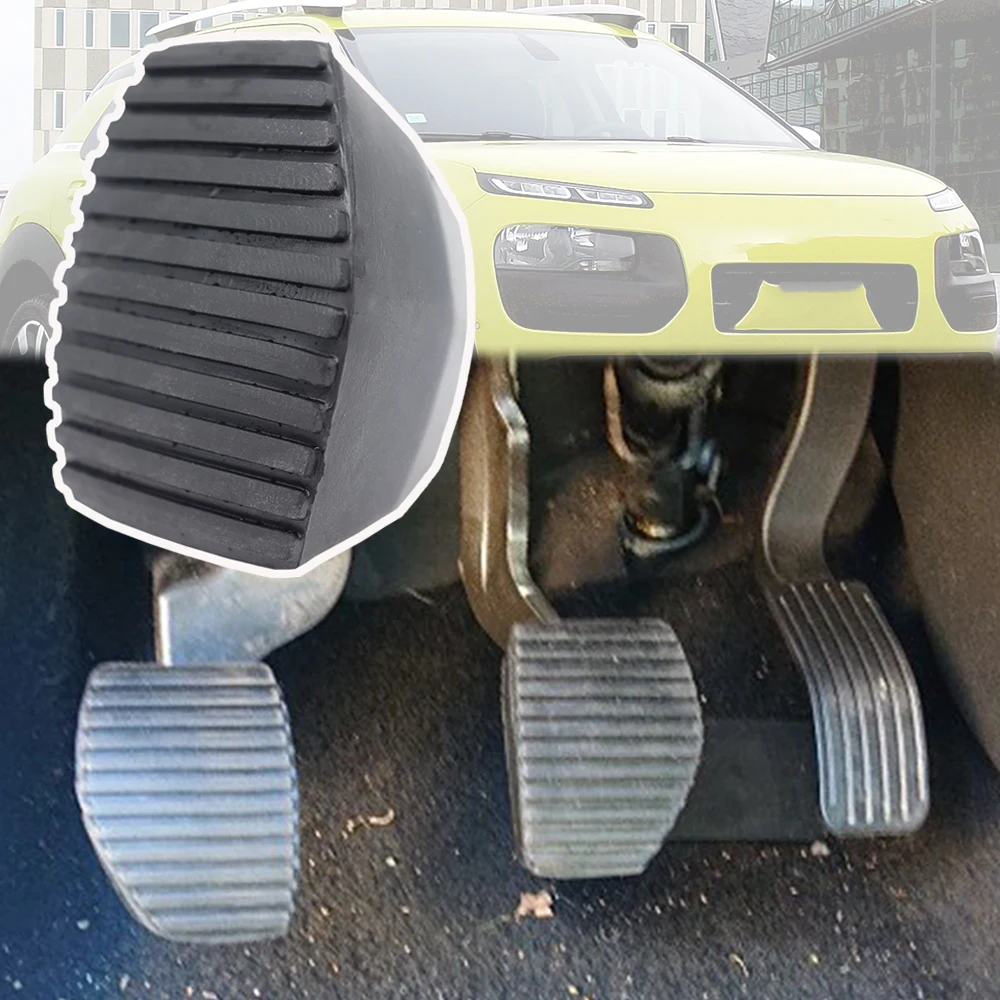 Rubber Brake Clutch Foot Pedal Pad Covers For Citroen C4 Cactus 2014 2015 car accessories car pedals pedal cover
