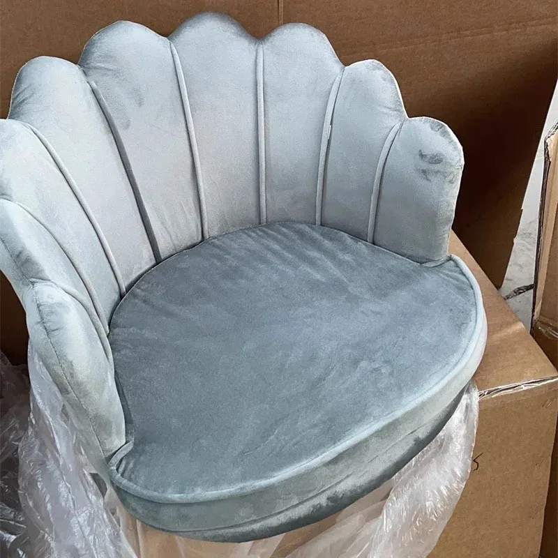 Description Picture 6 of itemSimple Modern Velvet Chair For Home Furniture Backrest Living Room Chair Dining Room Light Luxury Gold Leg Kitchen Dining Chair