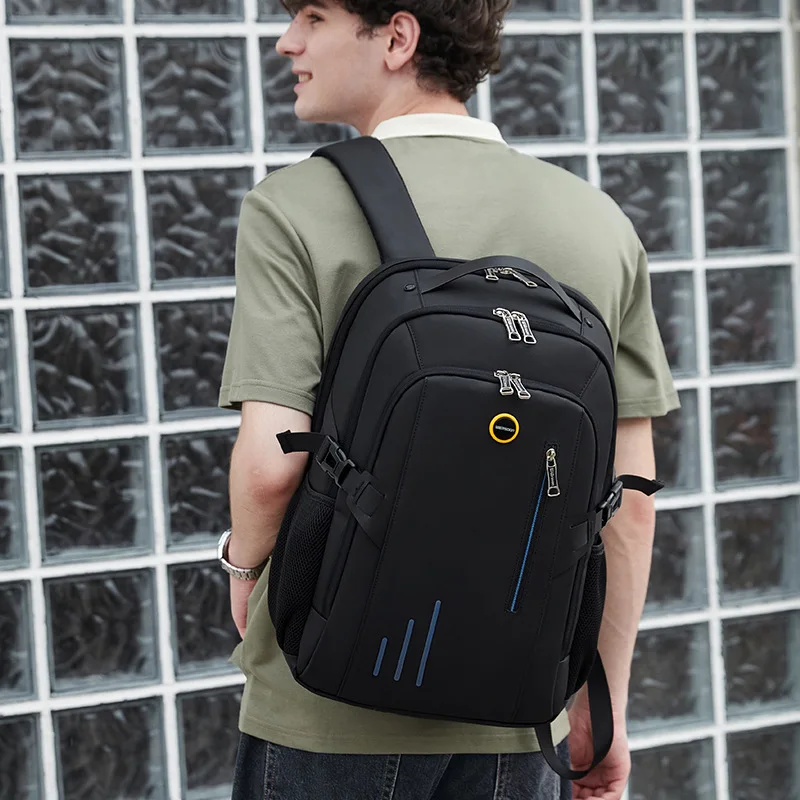 Waterproof Oxford cloth multi-functional men's backpack large-capacity business trip computer bag trendy lightweight backpack