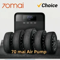 Original 70mai Portable Air Compressor Tire Inflator Air Pump for Car Tires DC 12V Tire Pump Preset tire pressure For Bike Ball