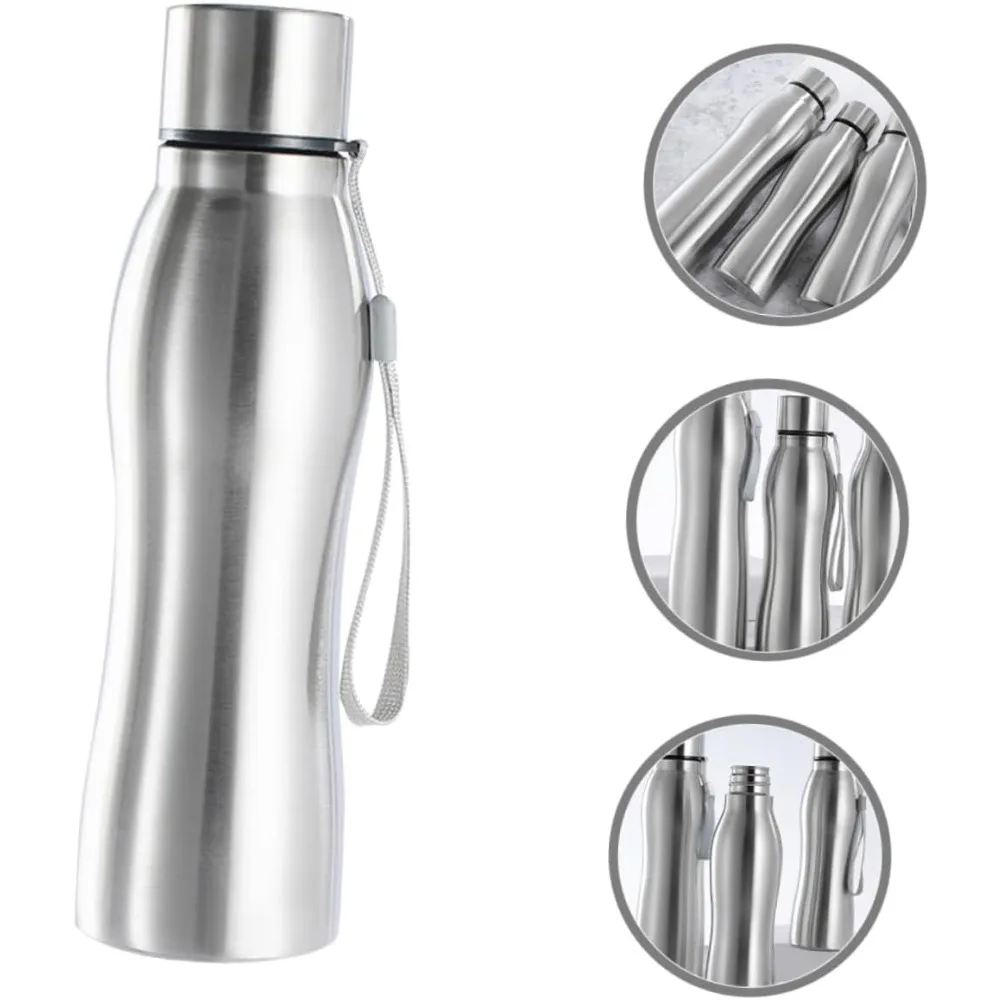 1000ml Stainless Steel Water Bottle Wide-Mouthed Metal Flask for Hiking, Camping and Sports Portable Water Bottle