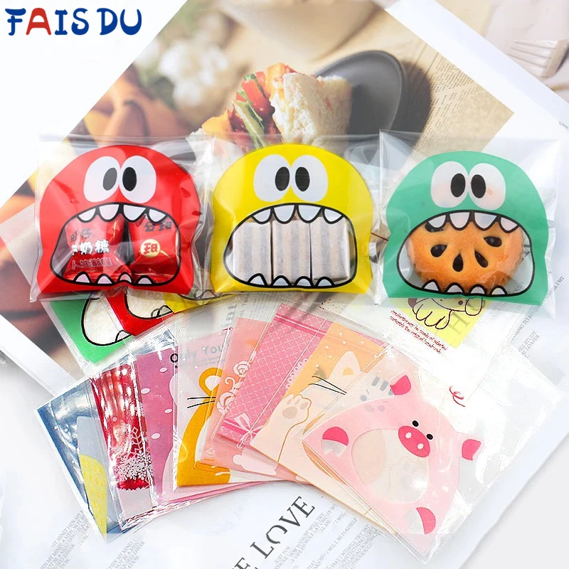 Cookie Plastic Bags 100pcs For Biscuit