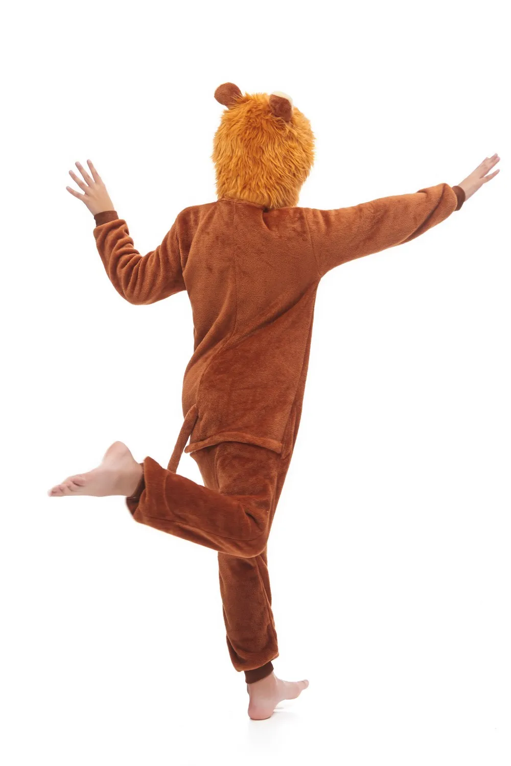Winter Unisex Children Warm Body Suits Costume Polyester Comfortable Skin-Friendly Hooded Animal Halloween Cosplay Jumpsuits