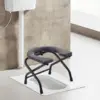 Folding Toilet Seat for Seniors - Squat Design with Stainless Steel Frame for Bathroom Use 6