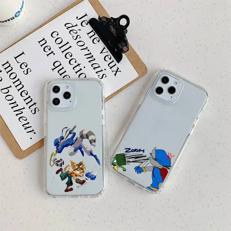 Custodia Per Telefono Sly Cooper Blue Cartoon Per Samsung Galaxys20 S21 S30 Fe Lite Plus A21 A51S Note20 Guscio Trasparente