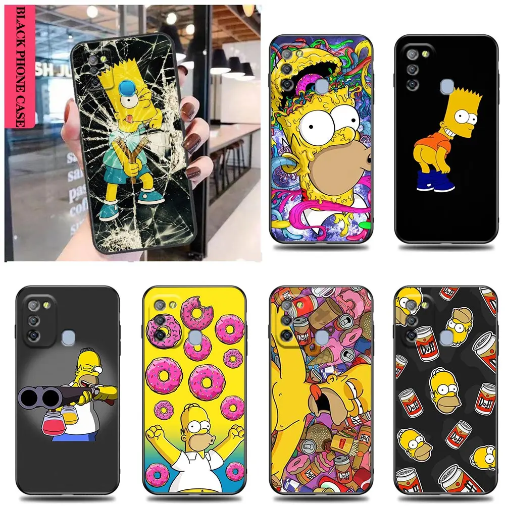 Funny The S-Simpsons Cover Case Per Tecno S5 Smart Spark 5 6 7 Go Air Zero Hot 8X20 Camon 16 19 Pova 2 4 Neo2 Pro 5G Capa Case
