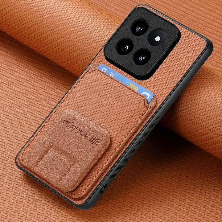 Luxury Leather Card Stand Back Cover