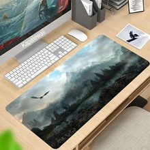 O elder scrolls v skyrim mousepad jogos notbook mouse pad gamer esteira jogo de computador mesa teclado padmouse grande jogo esteiras