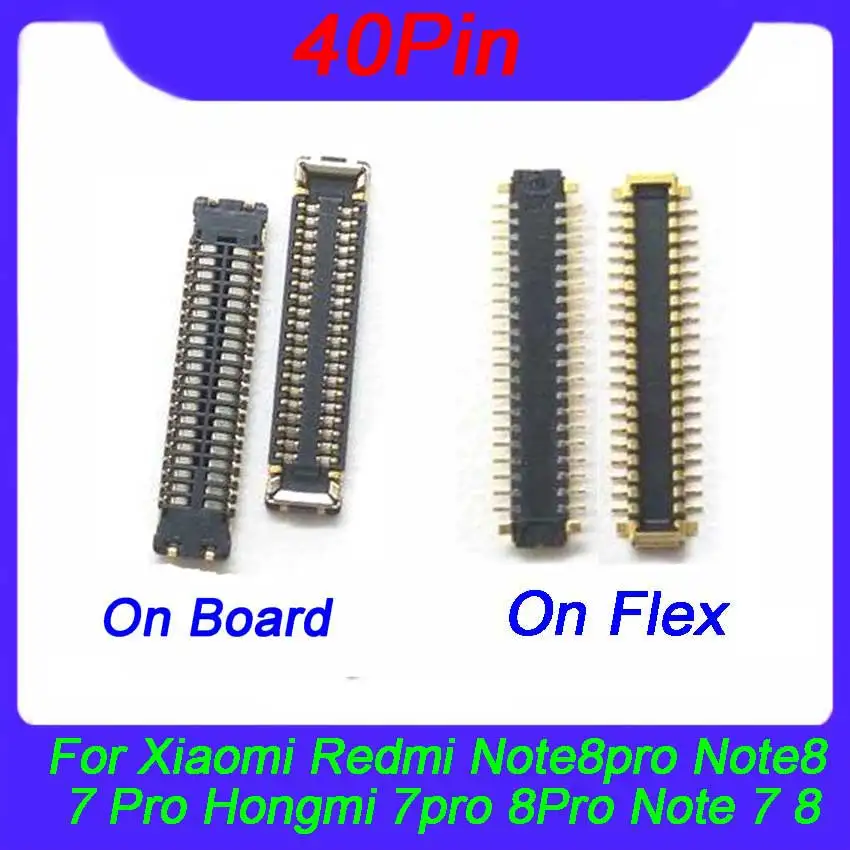 5pcs Lcd Display Fpc Connector On Board For Xiaomi Redmi Note8pro Note