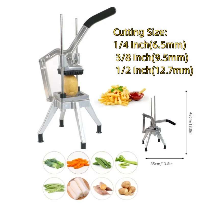 

Commercial Vegetable and Fruit Dicer, Cutter Blade, Home Potato Tomato Food Slicer, Manual Cutting Machine, 3 Different Calibers