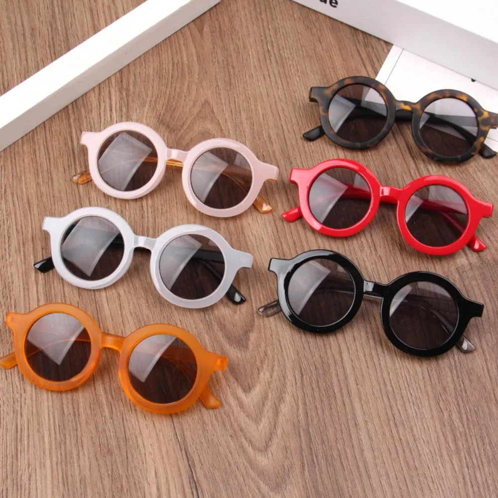 New Children's Round Frame Sunglasses Retro Fashion Color Matching Sunglasses Outdoor Anti-UV Glasses Uv400 Goggles Eyewear