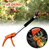 0.6-2M Extra Long Telescopic Pruning Fruit Picker Hold Bypass Pruner Max Cutting 1/2 inch Tree Cutter Garden Tools Fruit Catcher 1