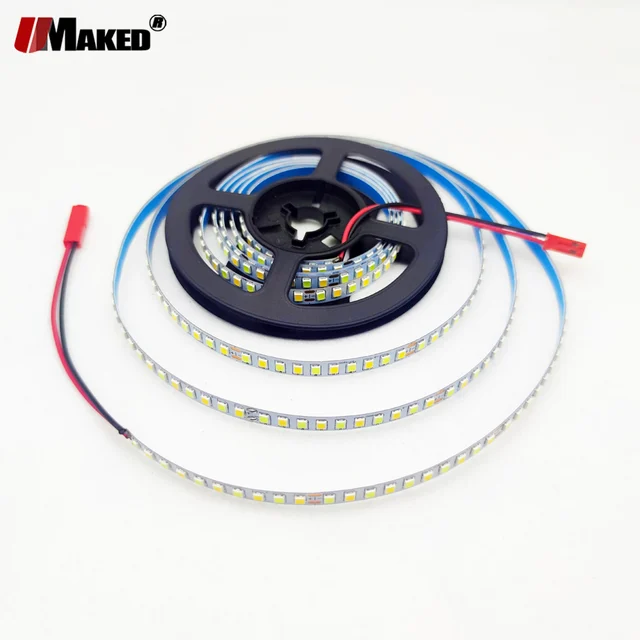 LED 스트립, 3 미터 2835 200D/M, 듀얼 컬러, 샹들리에 3000K + 6500K 라인 리본 (51-60W), x2Colors, 실내 조명, DIY