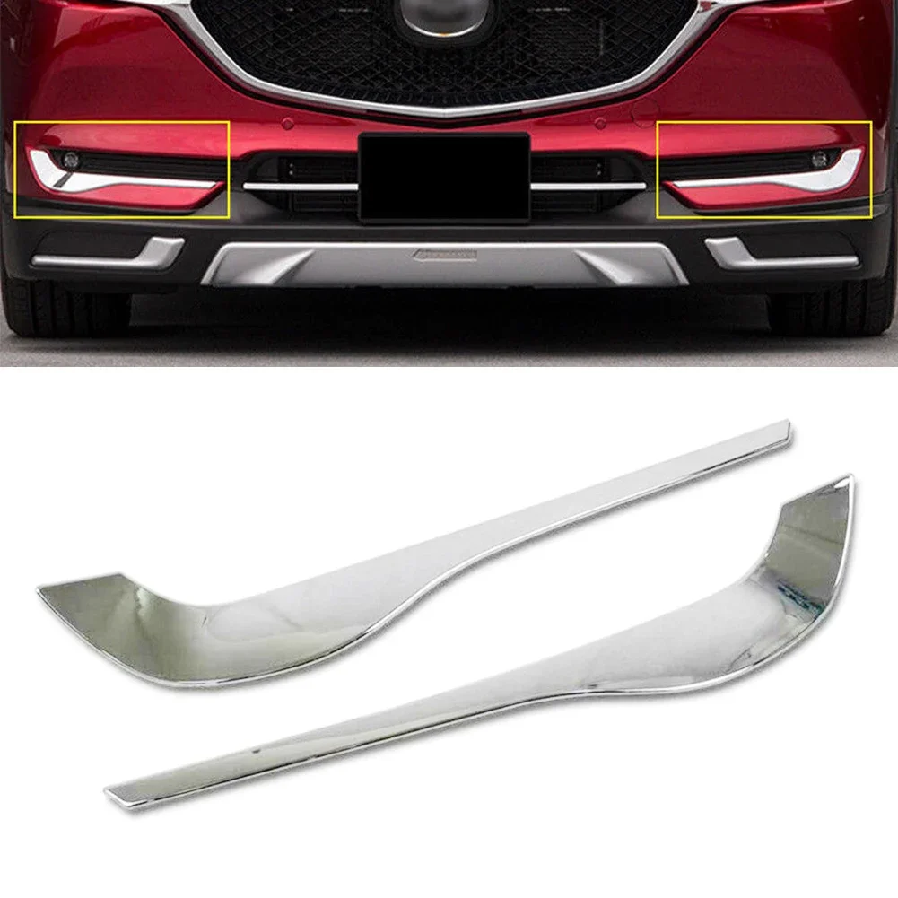 

Для Mazda CX-5 CX5 2017 2018 2019 2020 передняя противотуманная фотолампа накладка на веко для бровей хромированная АБС декоративная отделка для стайлинга автомобиля