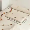 ins style baby embroidered bear quilted pillow kindergarten breathable sweat-absorbent pure cotton pillow baby cute pillow 3