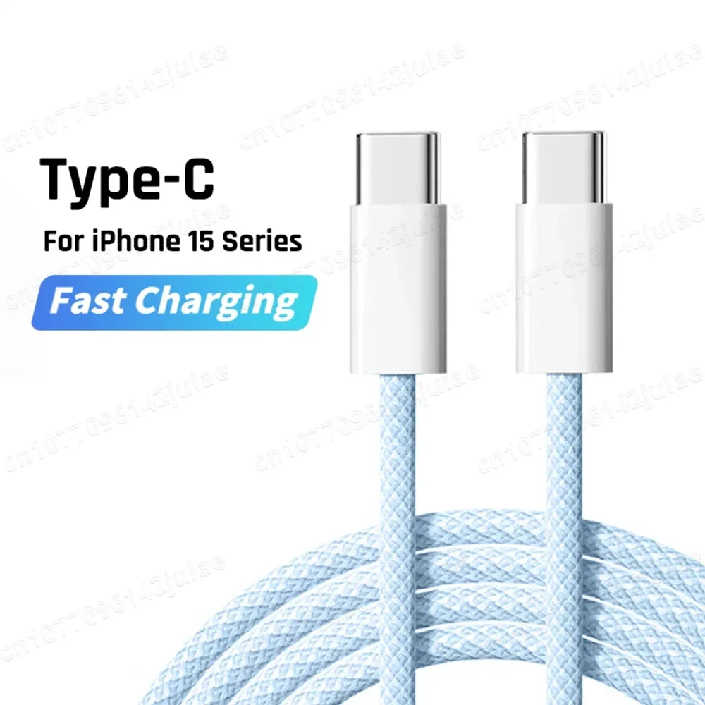 Cargador rápido original PD de 60 W, cable USB C a tipo C de 6 A para Apple iPhone 15/16 Pro MAX, carga rápida para Samsung S24 y Xiaomi.