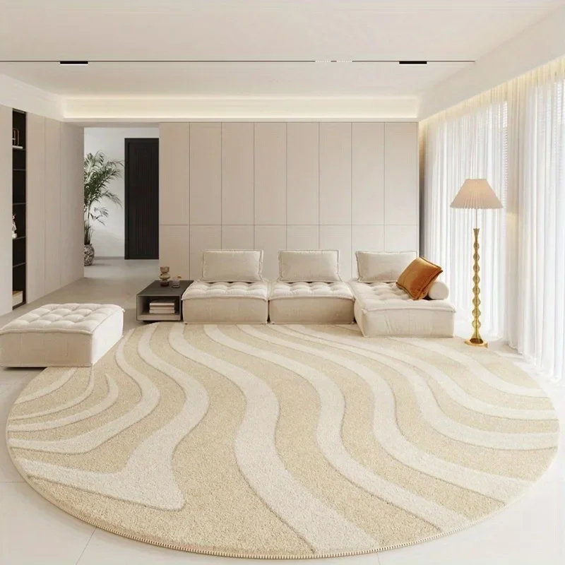Round Fluffy Carpet for Living Room Soft Floor Mat White Hairy Nursery Play Mat Children Plush Minimalist Style Bedroom Rugs plush rug decorative carpet plush carpet plush play mat