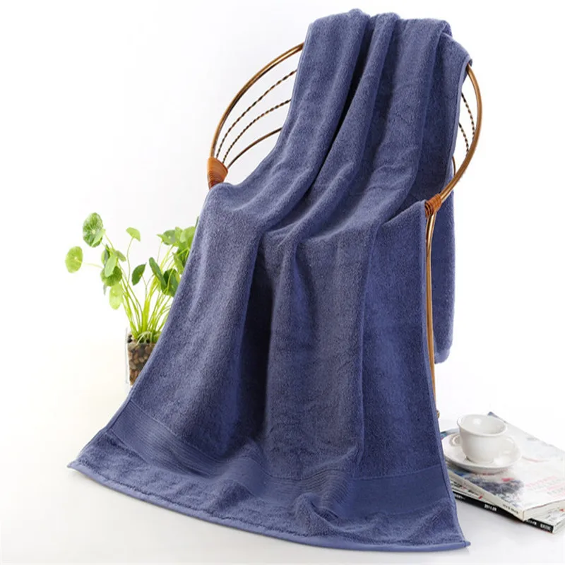 

Beach Towel Bath Towel Bathroom 70×140cm, Egyptian Cotton Thickened Luxury Solid Color Bathroom Adult Bath Towel
