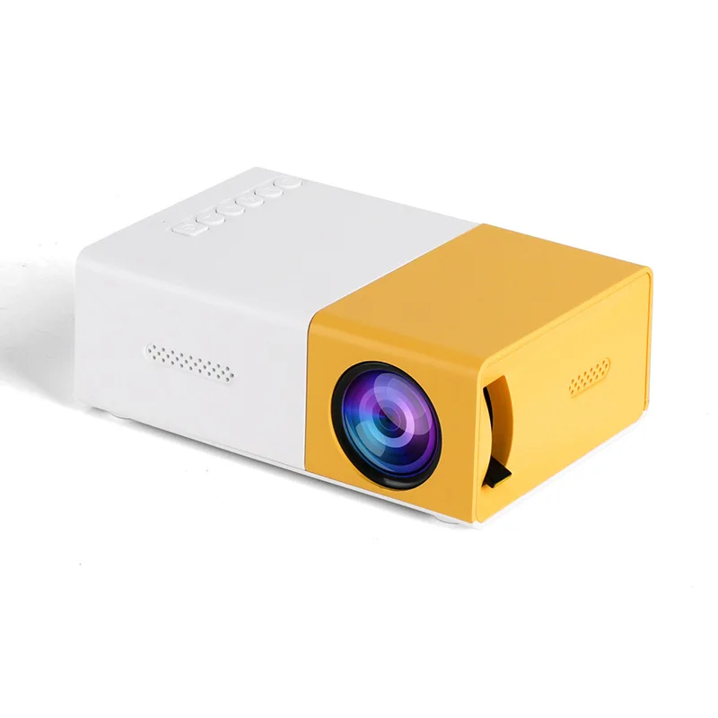 YG300 Mini LED Projector YG300 Upgraded Version 600 lumen 320x240P HDMI-compatible USB Audio Home Media Player Beamer