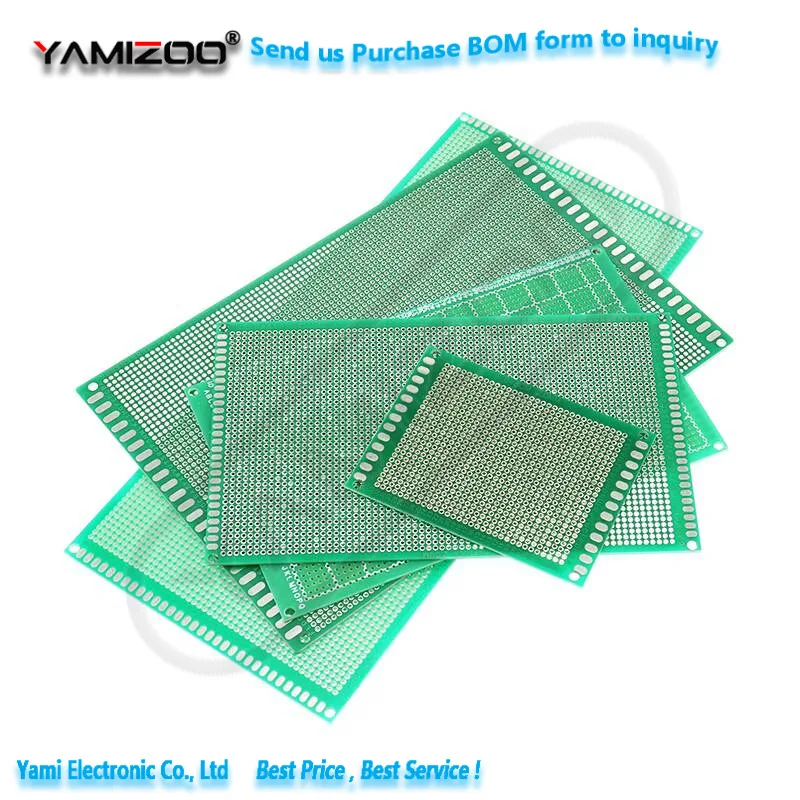 1개 단면/양면 2mm 회로 기판 PCB 범용 9x15cm 브레드보드 6x8홀 20*30cm 주석 도금