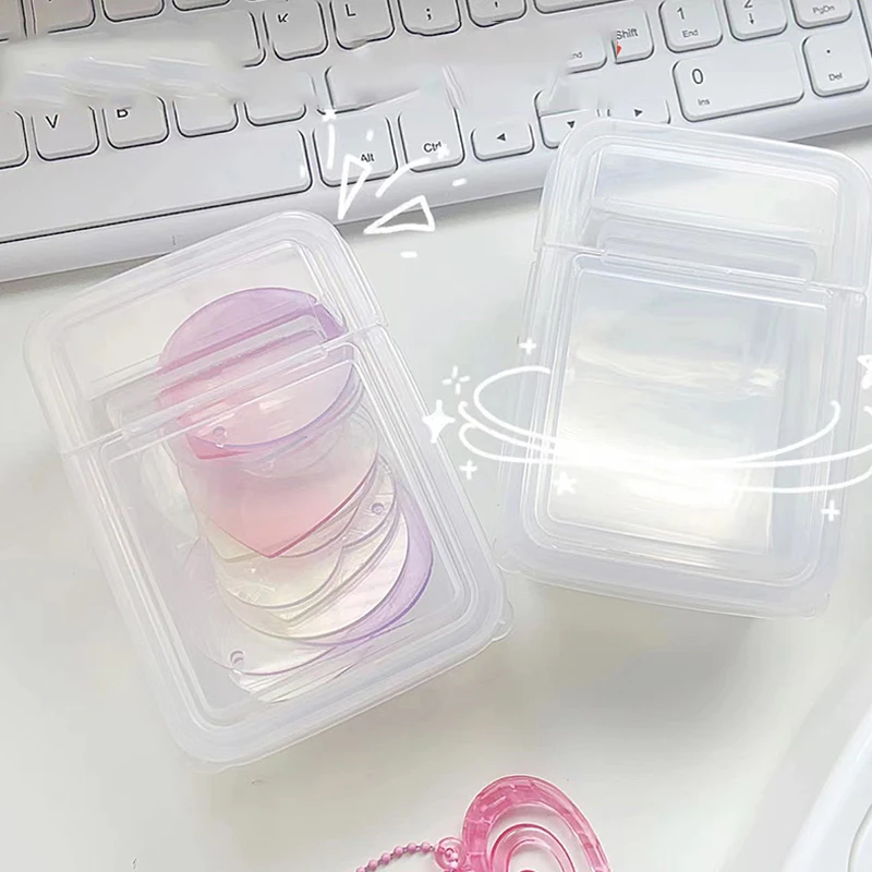 INS Photocards Storage Box Transparent Sticker DIY Korean Idol Photocard Holder Storage Organizer Classification Box Stationery 4