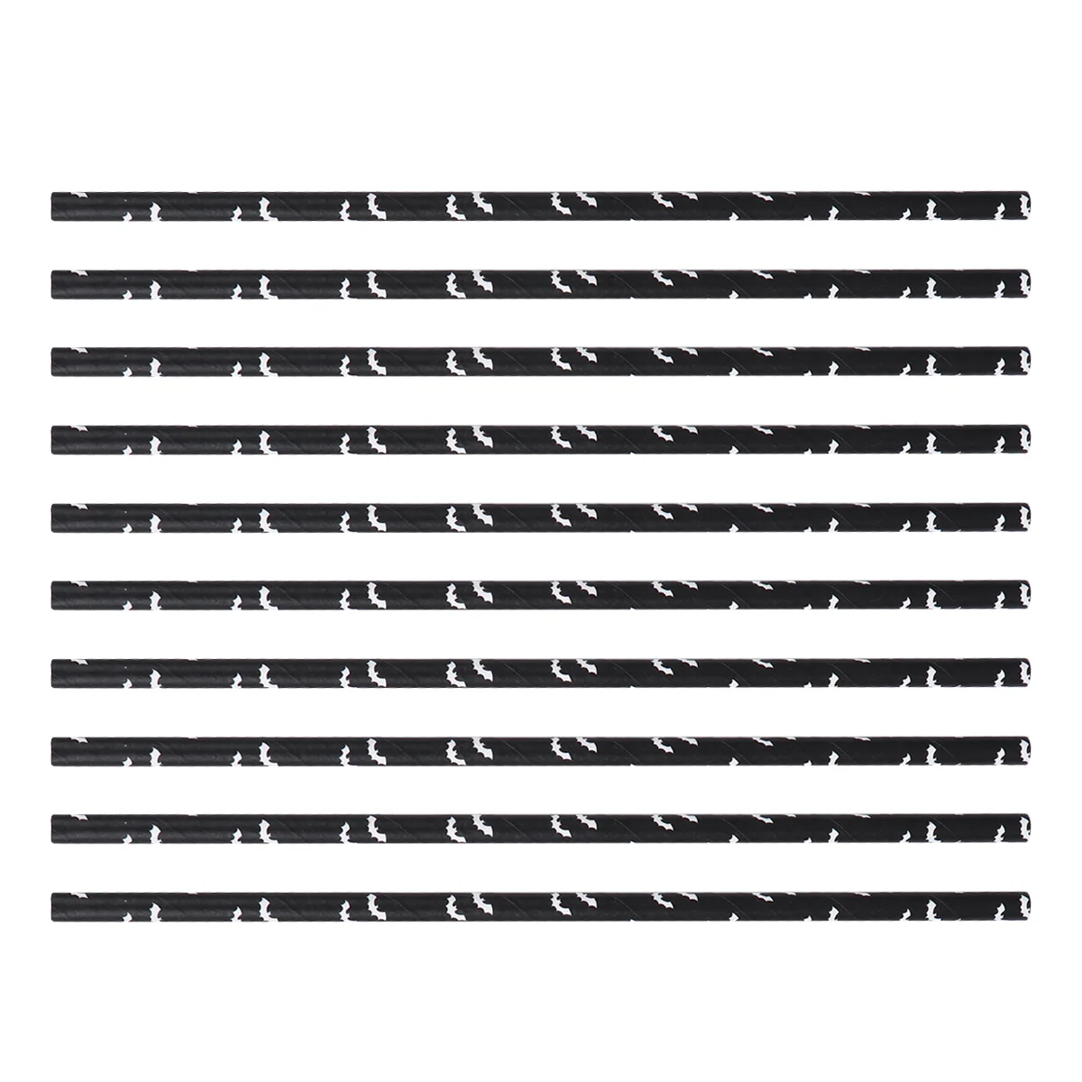 50 Pcs Halloween Straws Party Decorations for Cocktails Themed Drinking Paper Disposable Drinks Kraft Iced Coffee