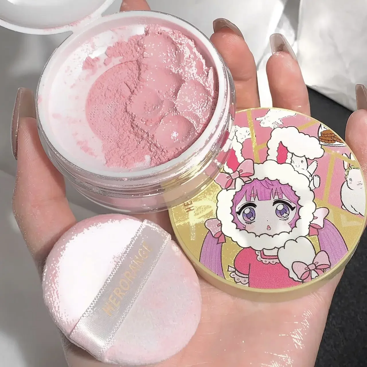 Glitter Setting Powder Hide Pore Long Lasting Oil Control Concealer Pearlescent Natural Face Matte Loose Powder Makeup Cosmetics setting powder loose powder face powder
