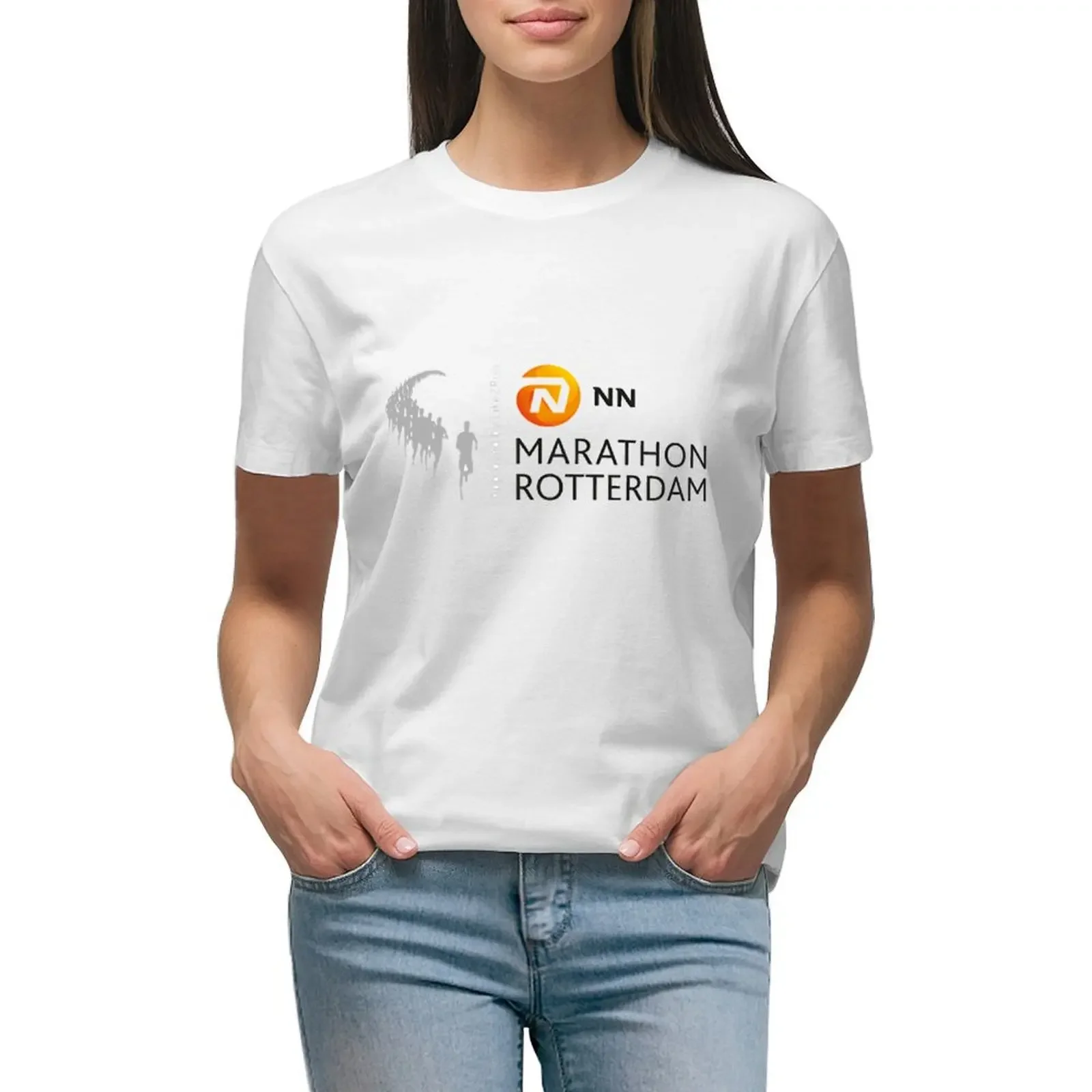 

ROTTERDAM MARATHON T-shirt korean fashion anime clothes tops Womens graphic t shirts