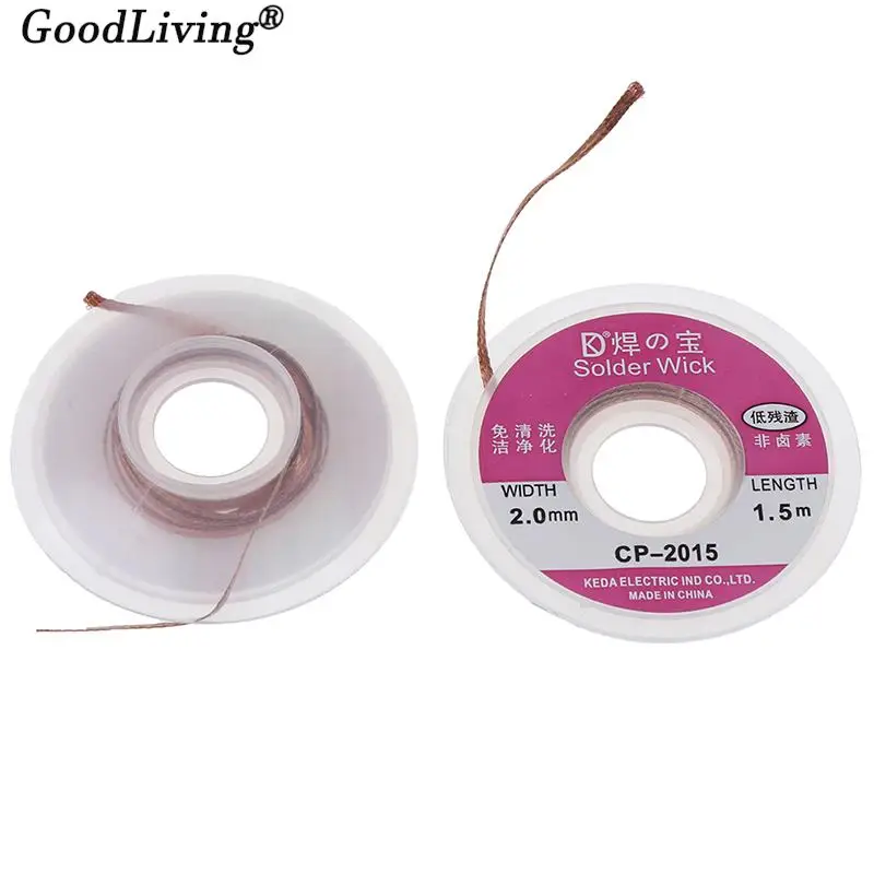 

2Pcs 2.0mm 75cm Solder Wick Remover Desoldering Braid Wire Sucker Cable Fluxed Flux Repair Tools