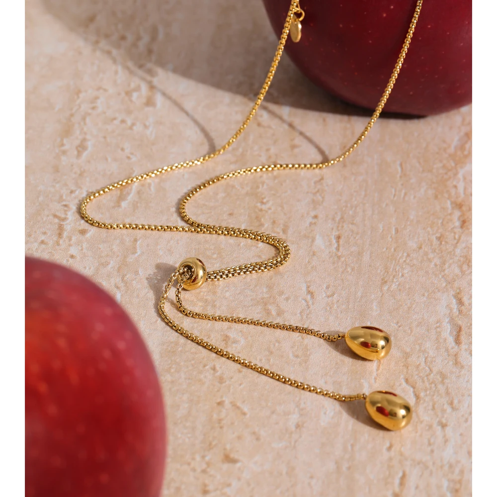 Yhpup Stainless Steel Retractable Pendant Necklace