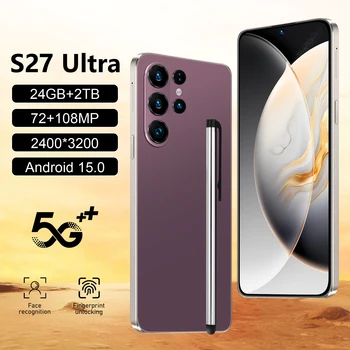 Nouveau S27 Ultra 2026 de haute qualité, système intelligent original 4G 5G double carte double veille, version globale, batterie 7800 mAh, arrivée