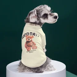 Cozy Bear Pattern Winter Pet Pullover for Small to Medium Dogs and Cats (White)