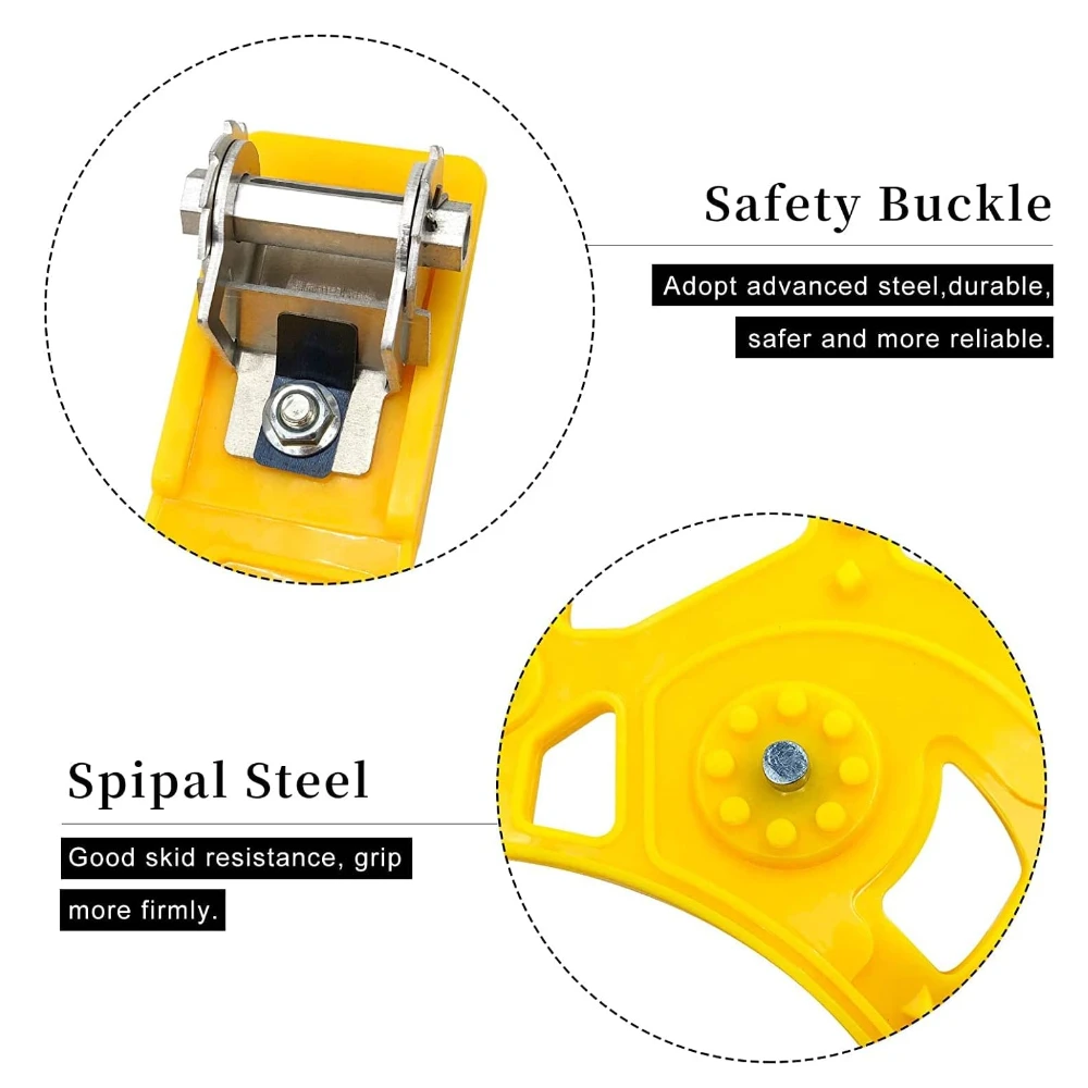 6Pcs Snow Chains for Cars Adjustable Emergency Anti-Skid Chains for Ice Road Mud Road and Sand Uphill Universal Snow