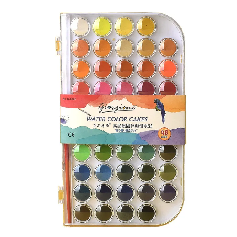 Gouache Paint Portable Solid Watercolor Accessories Powder Pigment Art Supplies 12/16/24/28/36/48 Color Set
