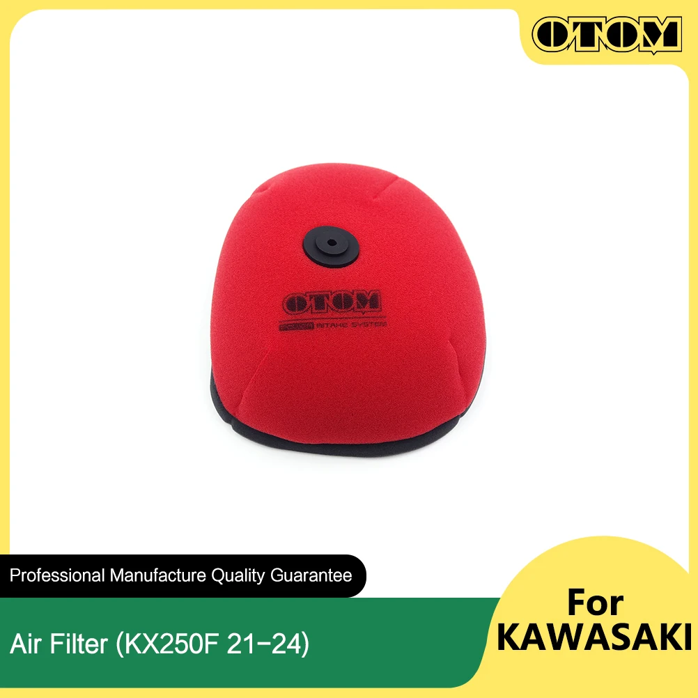 

OTOM 2024 Motorcycle Intake Air Filter Cleaner Dual Foam Layer Sponge Element For KAWASAKI KXF 250 450 Pit Dirt Bike Accessories