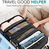 1pcs Travel Clothes Storage Bag, Multi-Layer Wardrobe Organizer with Hanging Hook Large Capacity Foldable Luggage Organizer 5
